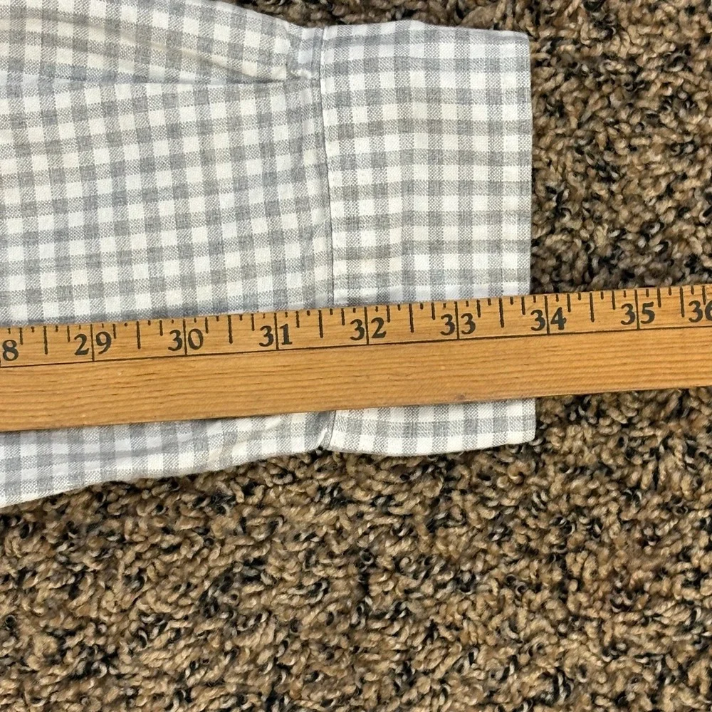Ralph Lauren Gingham Button Down Shirt Classic Fit Grey XL